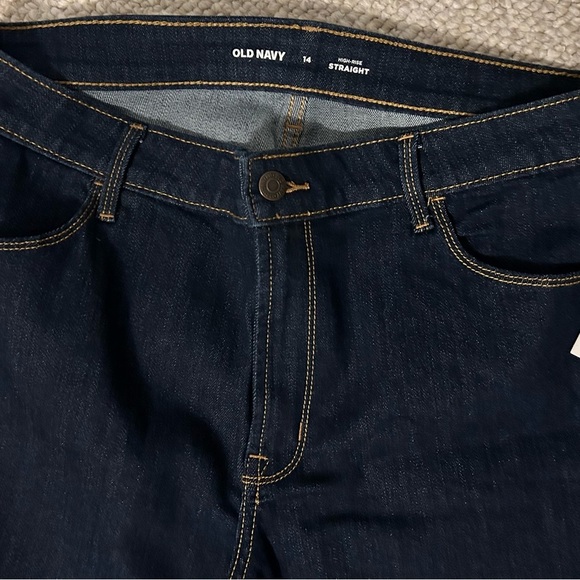 Old Navy High Waisted Straight Jeans Size 14 - Picture 6 of 6